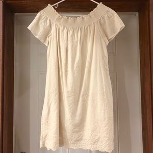 Zara Embroidered Off the Shoulder Dress